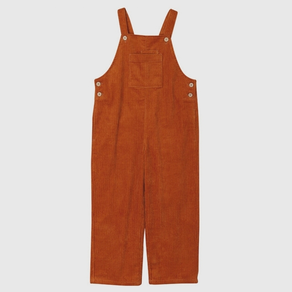 The Sunday Collective Corduroy Overalls, Size 12Y, Color Autumnal